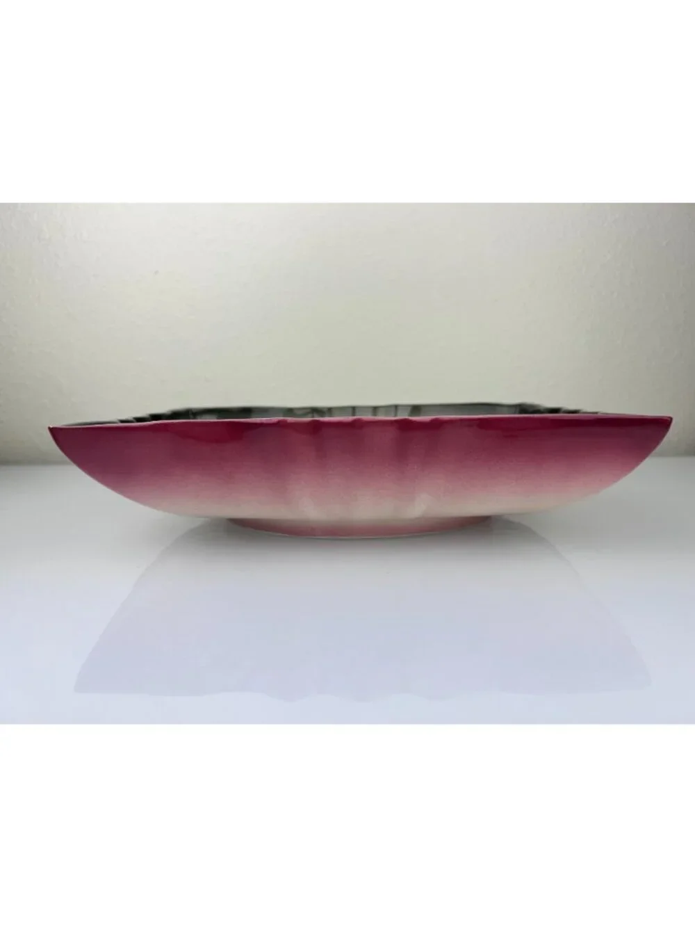 MCM Planter Console Bowl Los Angeles Pottery VTG Pink Green Ombre Bonsai READ